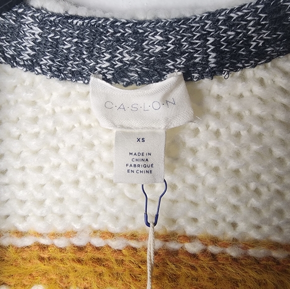 CASLON Sweater/Cardigan Stp Size XS, Ivory-Black Multi Cn422434MI - Picture 10 of 10